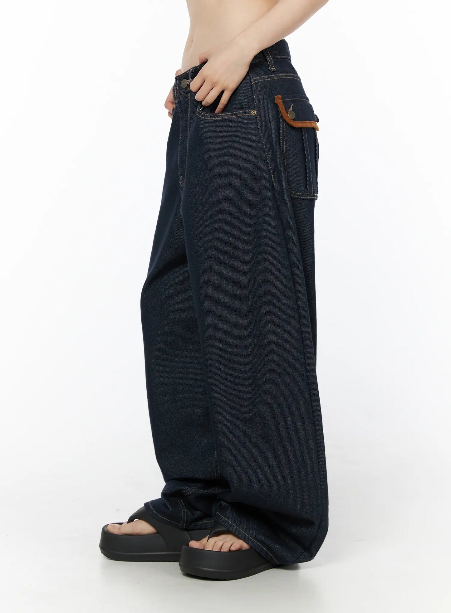 Bellamy Non-Fade Pocket Baggy Jeans CU511
