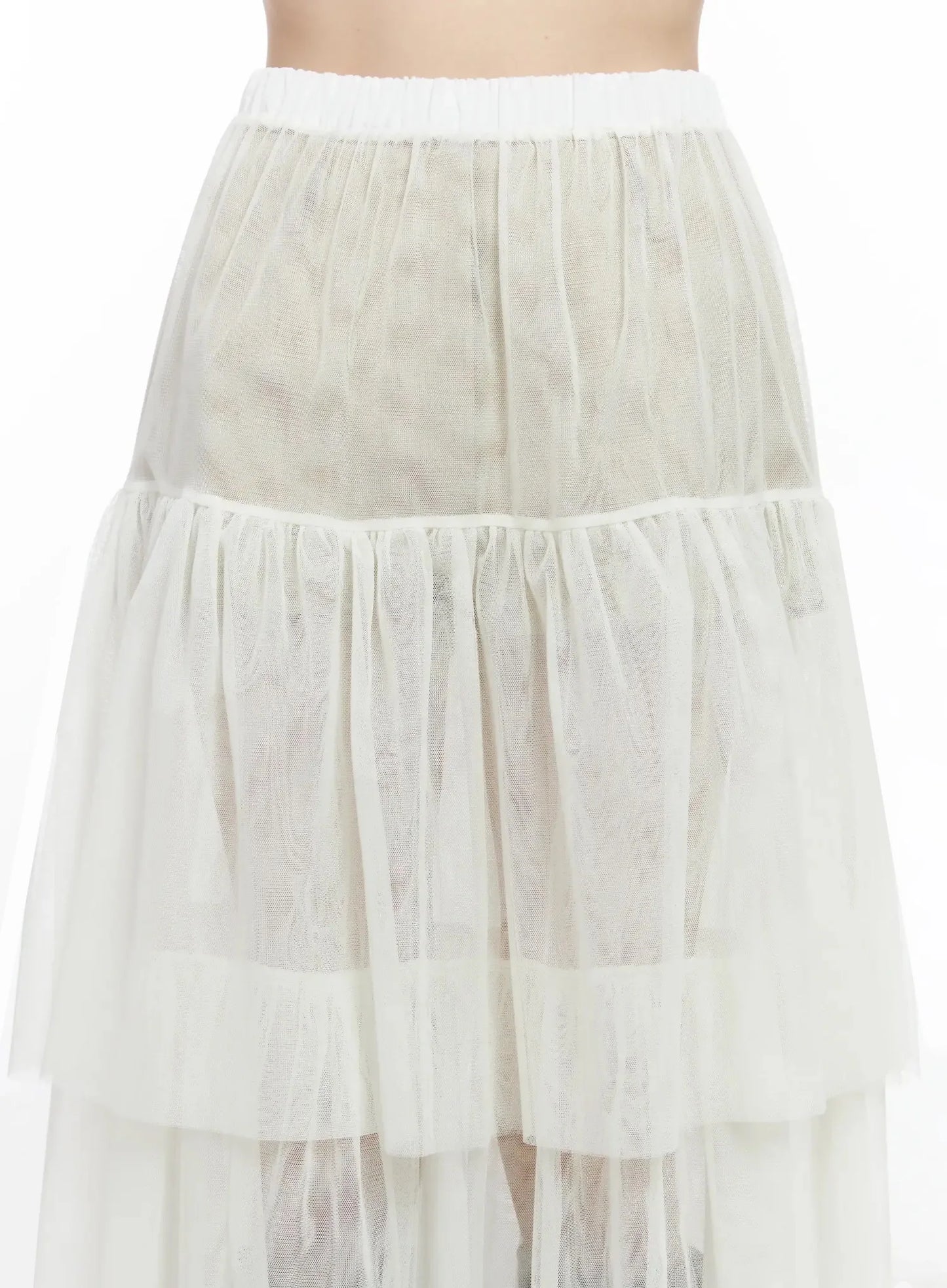 Chiffon Layered Midi Skirt IM523