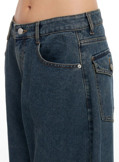 Aleena Mid-Wash Baggy Jeans IN528