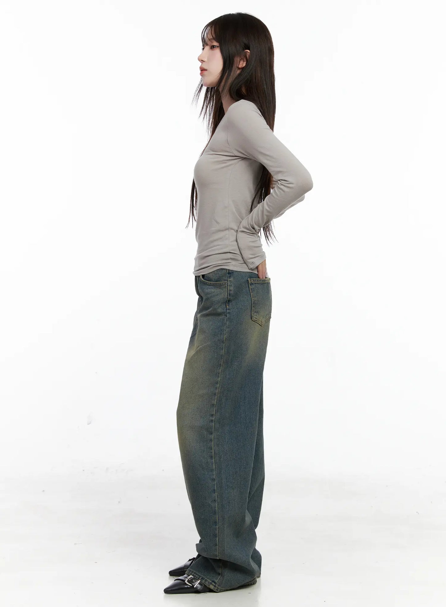 Classic U-Neck Long Sleeve Top CO520