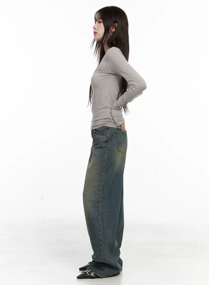 Classic U-Neck Long Sleeve Top CO520