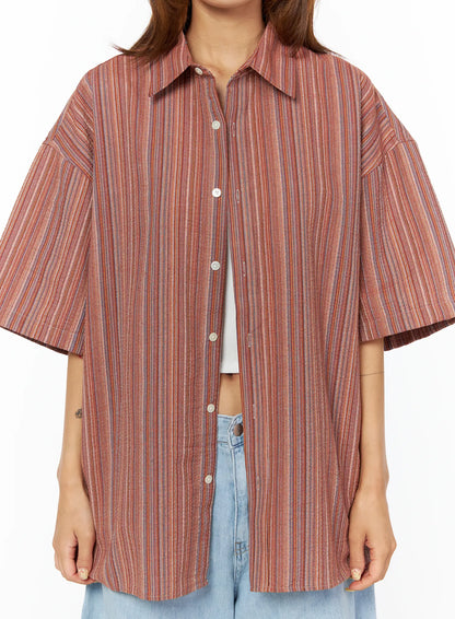Bohemian Striped Over-Sized Shirt CU518