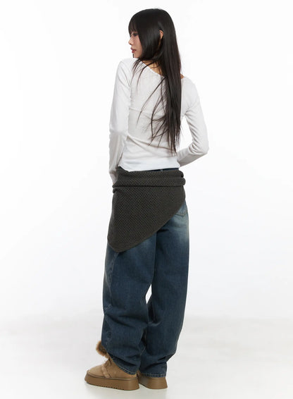 Classic U-Neck Long Sleeve Top CD518
