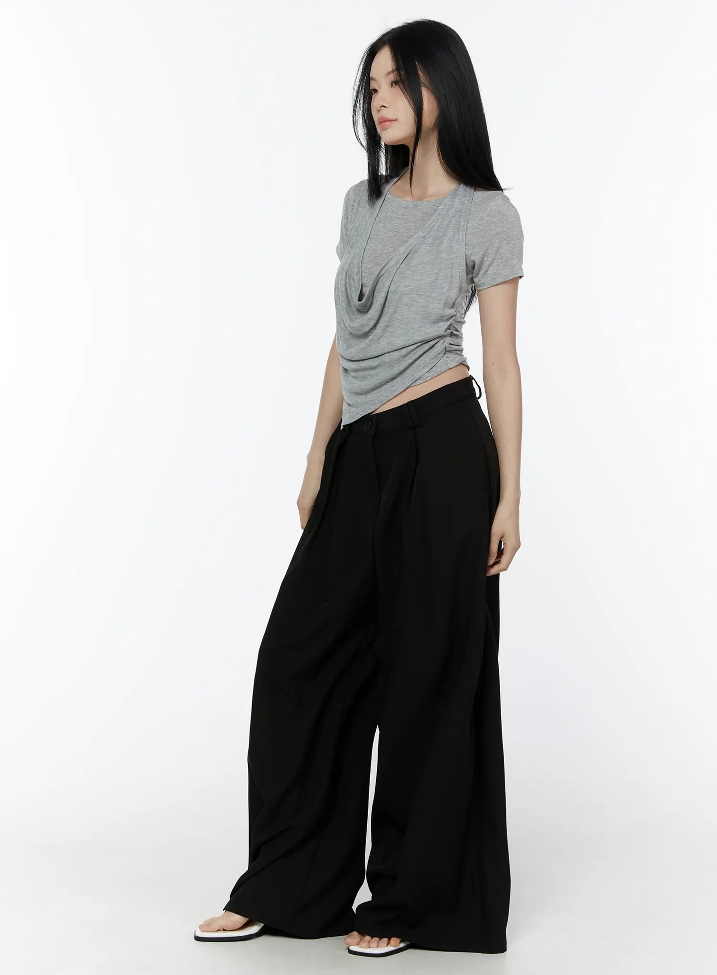 Basic Wide-Leg Slacks IU503