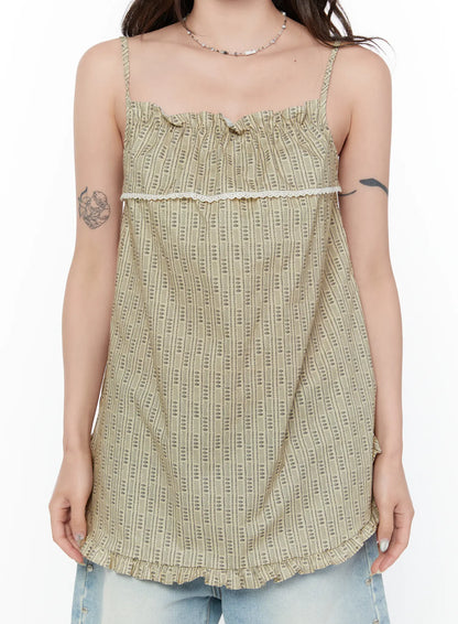 Bohemian Ruffle Sleeveless Top CY515