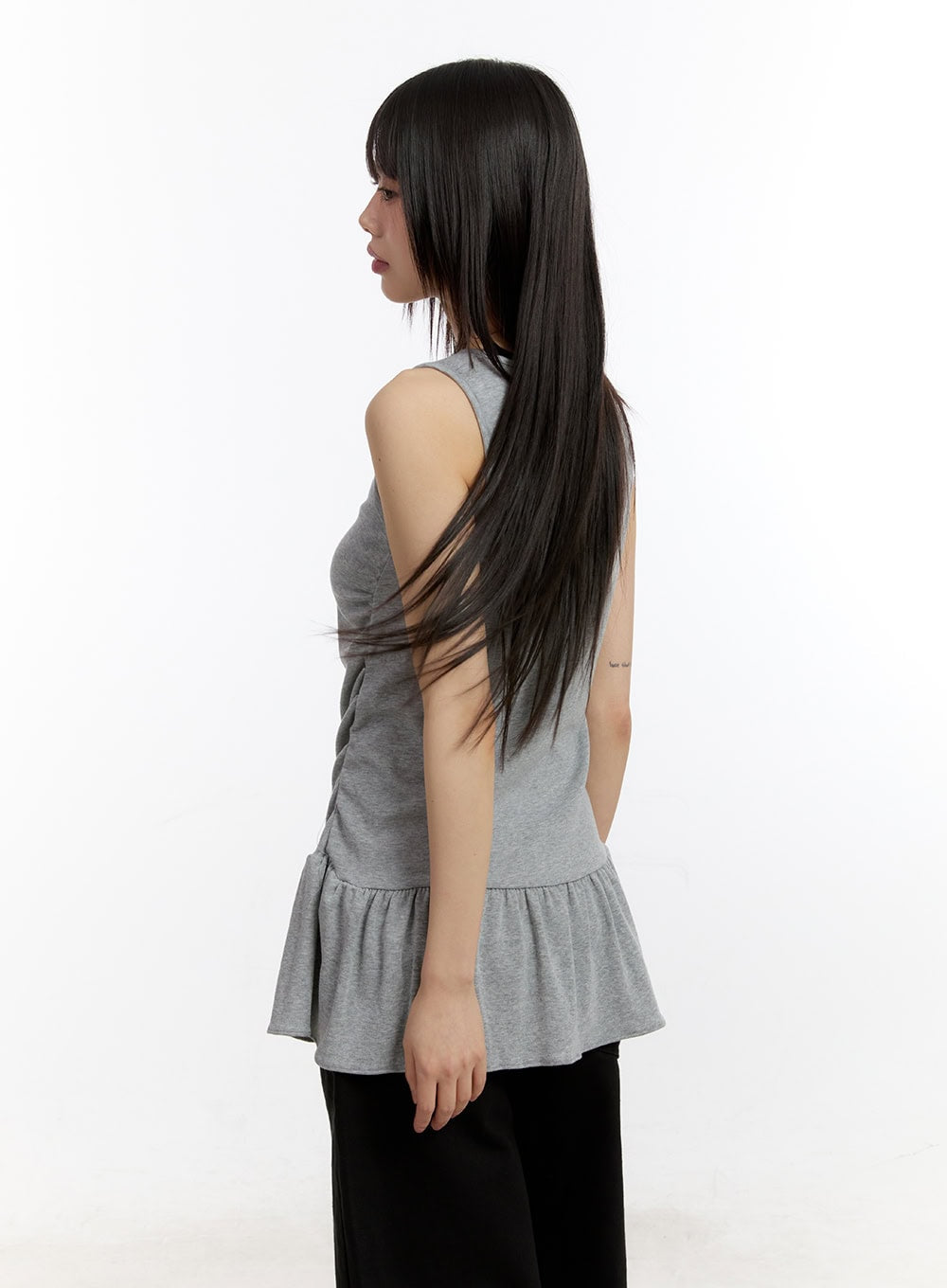 Classic Shirred Sleeveless Mini Dress CA508