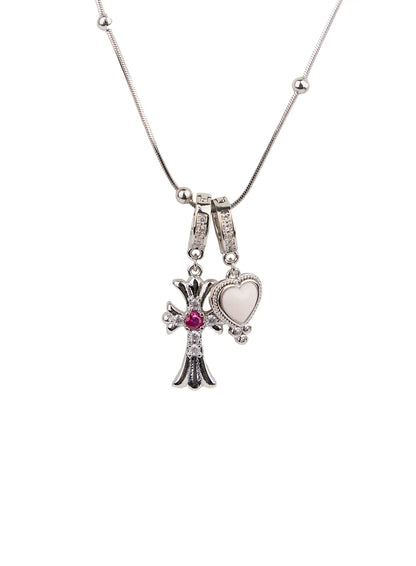 Chic Heart and Cross Necklace CM505