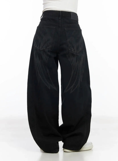 Angel Wing Wide-Leg Trousers CM526