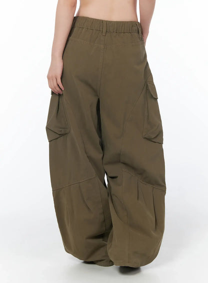 Casual Wide Leg Cargo Pants CY508