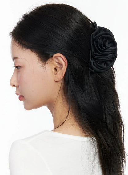 Black Floral Hair Clip CM519