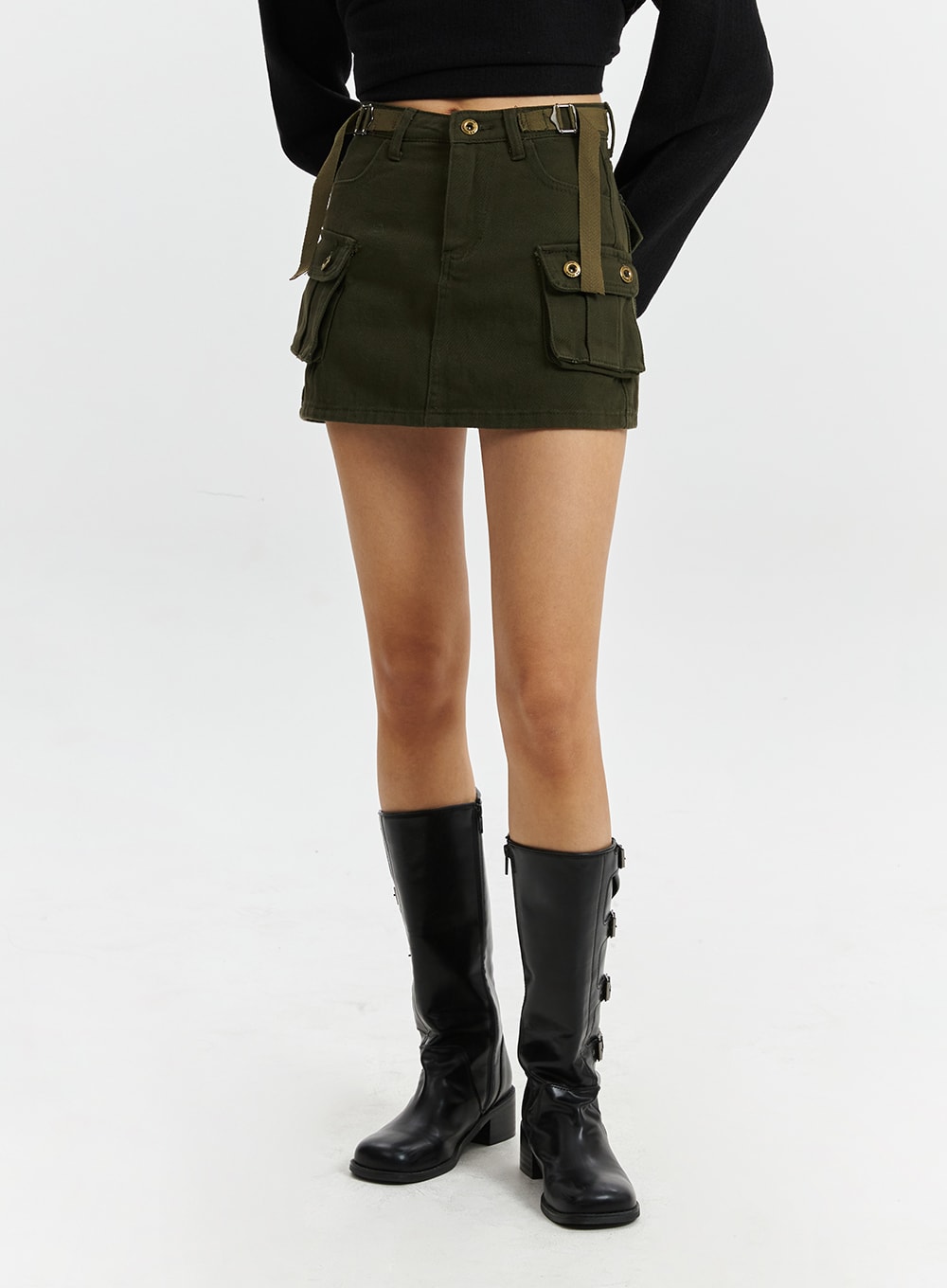 Cargo Belted Mini Skirt CD321