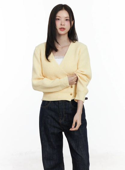 Chic V-Neck Wrap Knit Cardigan IF520