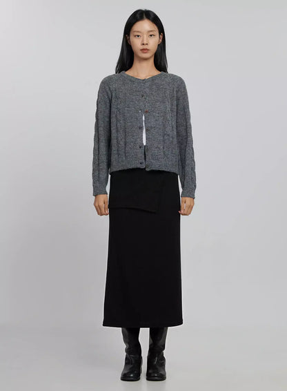 Cable Knit Cardigan ID516