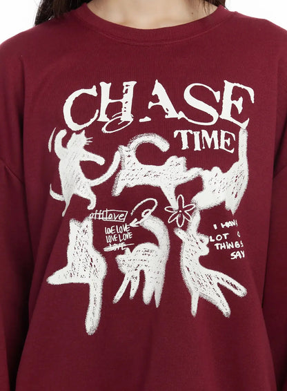 Chase Time Graphic Sweatshirt F516