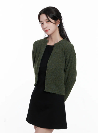 Classic Round Neck Knit Cardigan CS519
