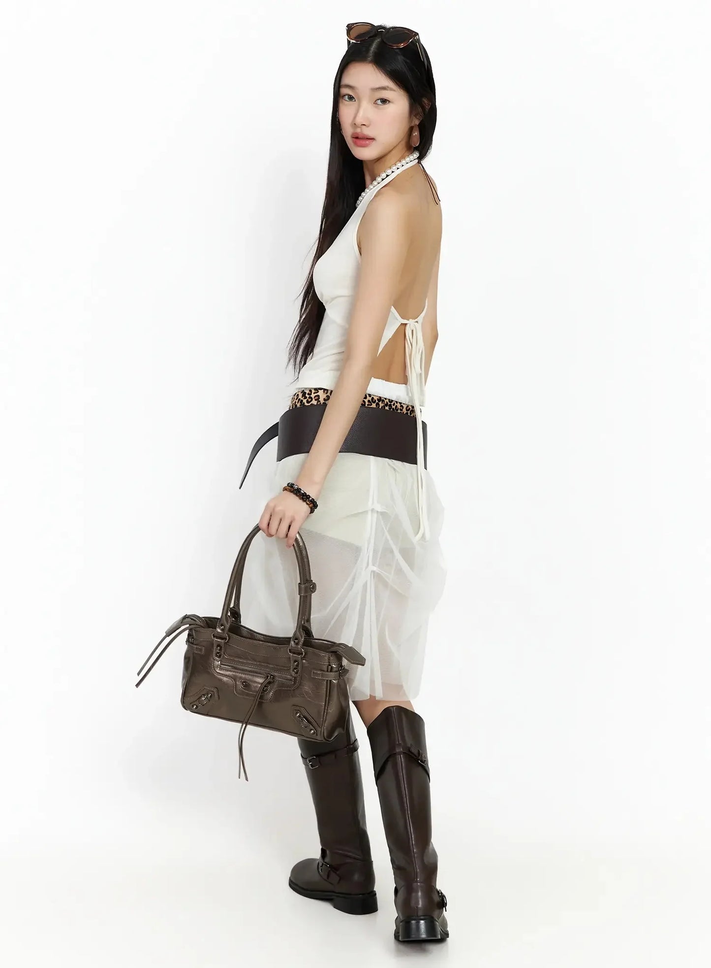 Chic Mesh Halter Neck Top IM530