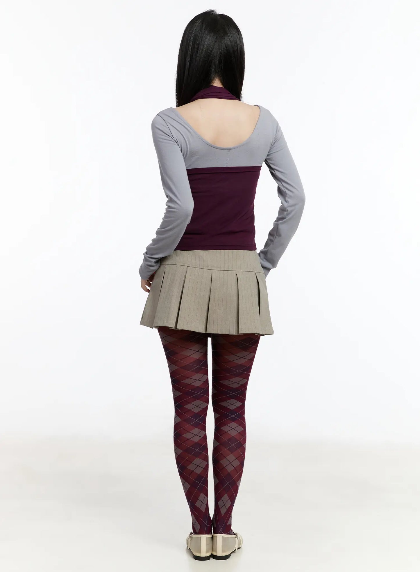 Chic Striped Pleated Mini Skirt CM511