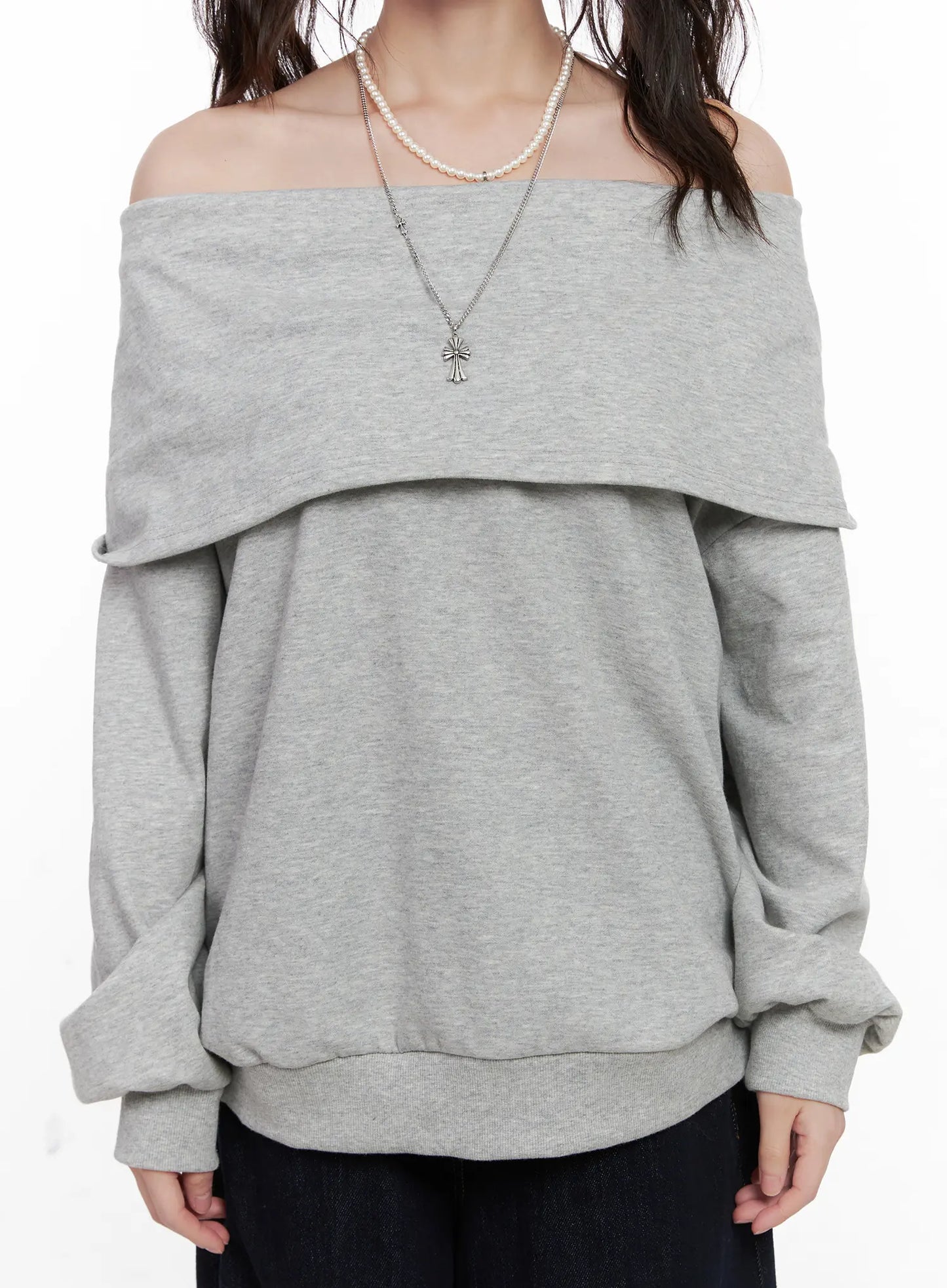 Casual Oversized Off-Shoulder Sweatshirt CN510