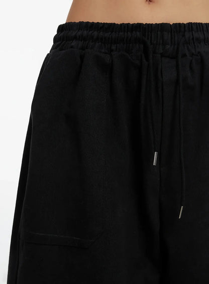 Baggy Drawstring Cargo Pants ID525