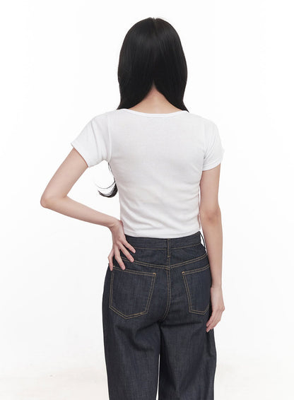 Basic Slim-Fit Crop Top CA510