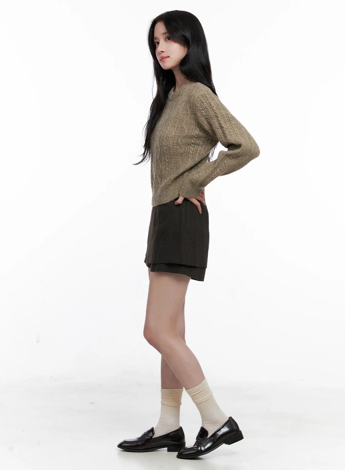 Cable Knit Crop Knit Top CO524