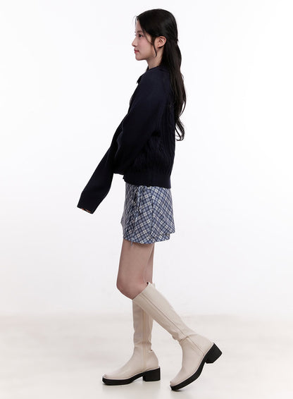 Cable Knit Zip-Up Cardigan CM526