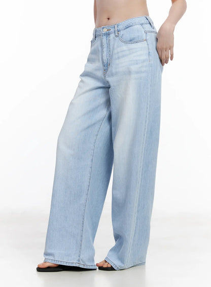 Anastasia Wide Leg Light Wash Jeans CA510