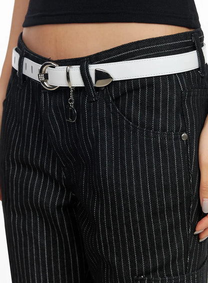 Classic D-Buckle Leather Belt CA513