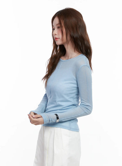 Chic Mesh Long Sleeve Top CG520