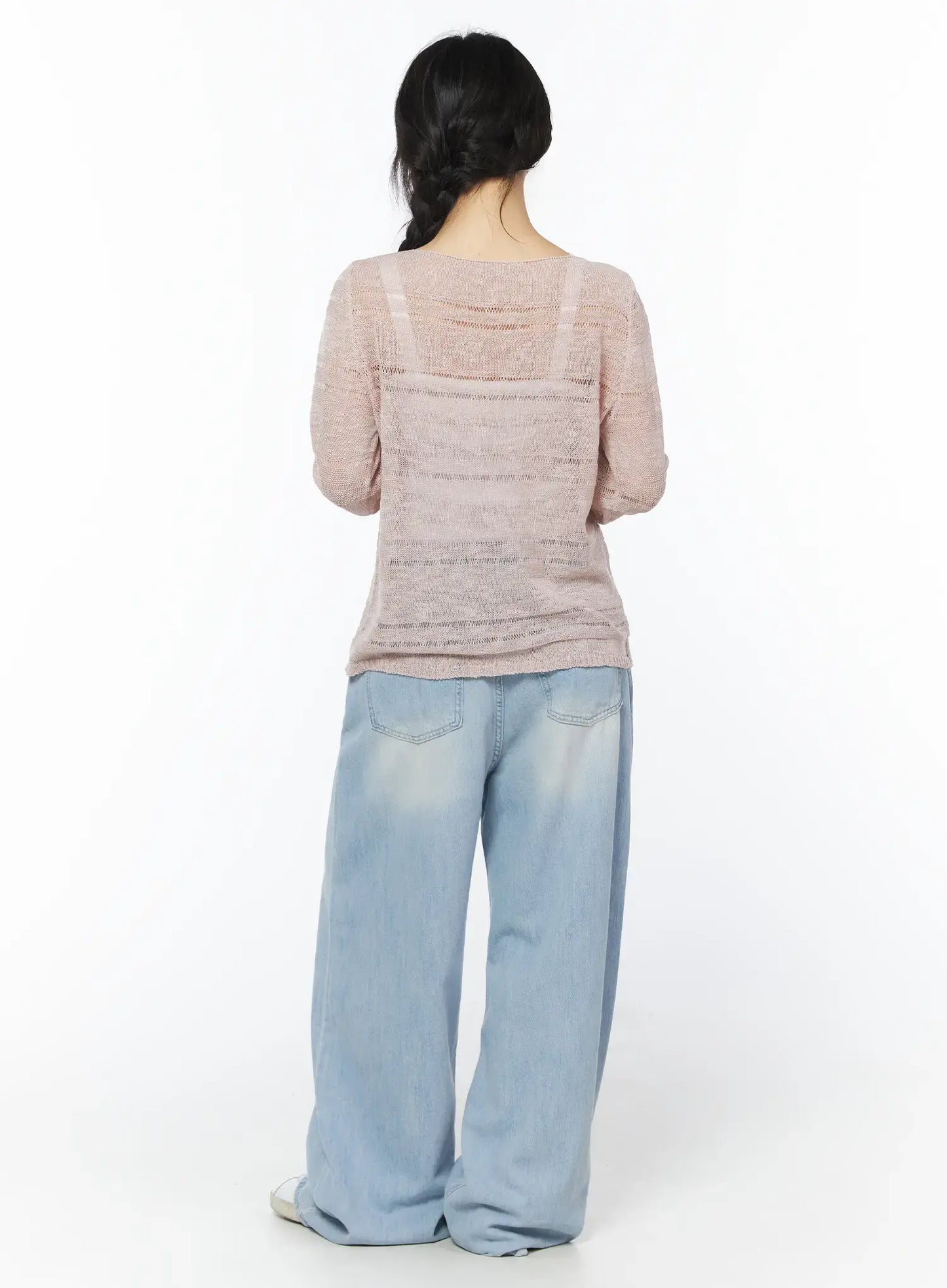 Avena Wide Leg Washed Jeans CY522