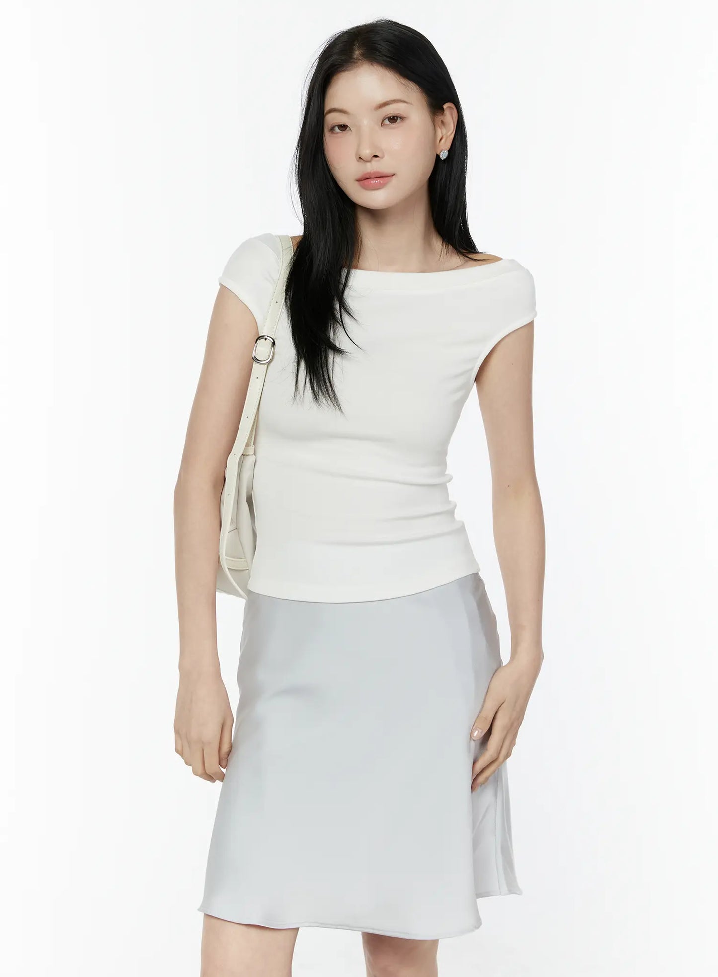 Boat Neck Short Sleeve Top IU505