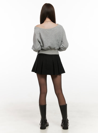 Asymmetric One-Shoulder Crop Sweatshirt OD412