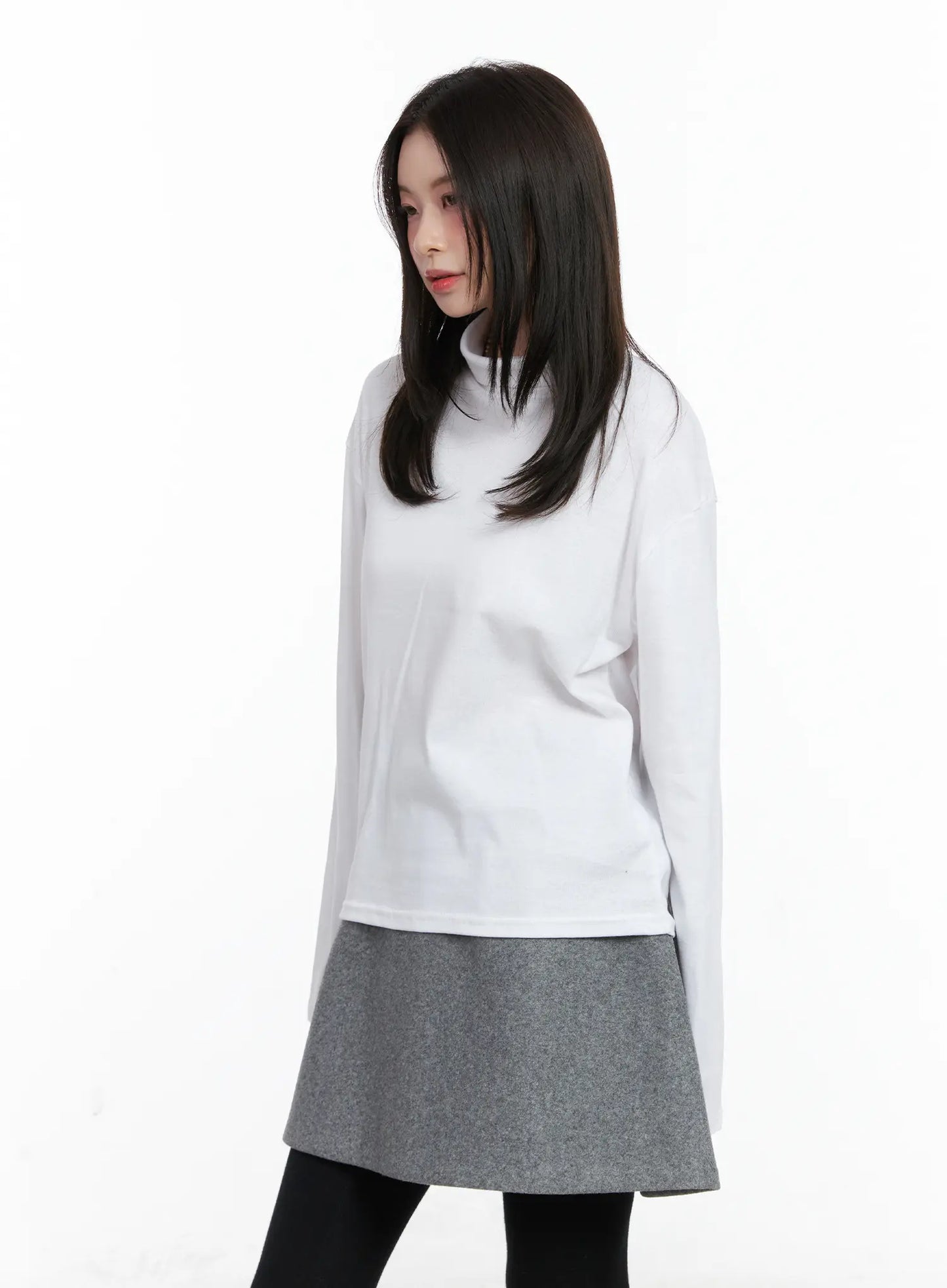 Classic Oversized Turtleneck Long Sleeve Top CN518