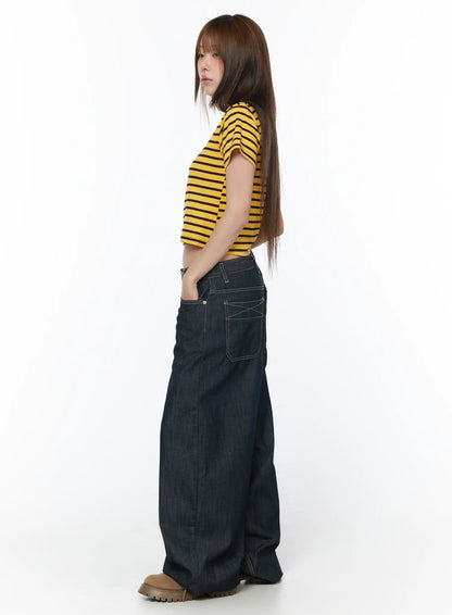 Casual Striped Short Sleeve Top CY529