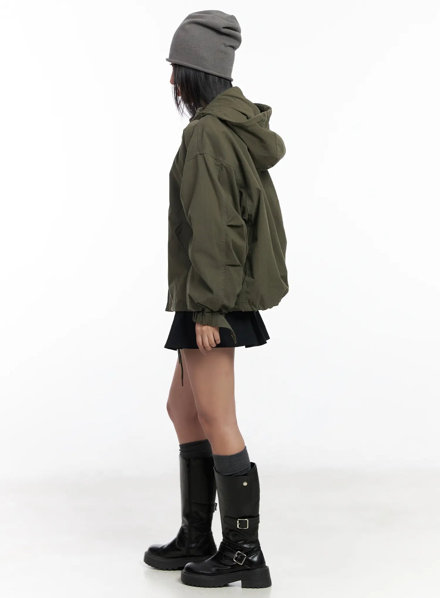 Chic Pleated Cargo Mini Skirt CF503