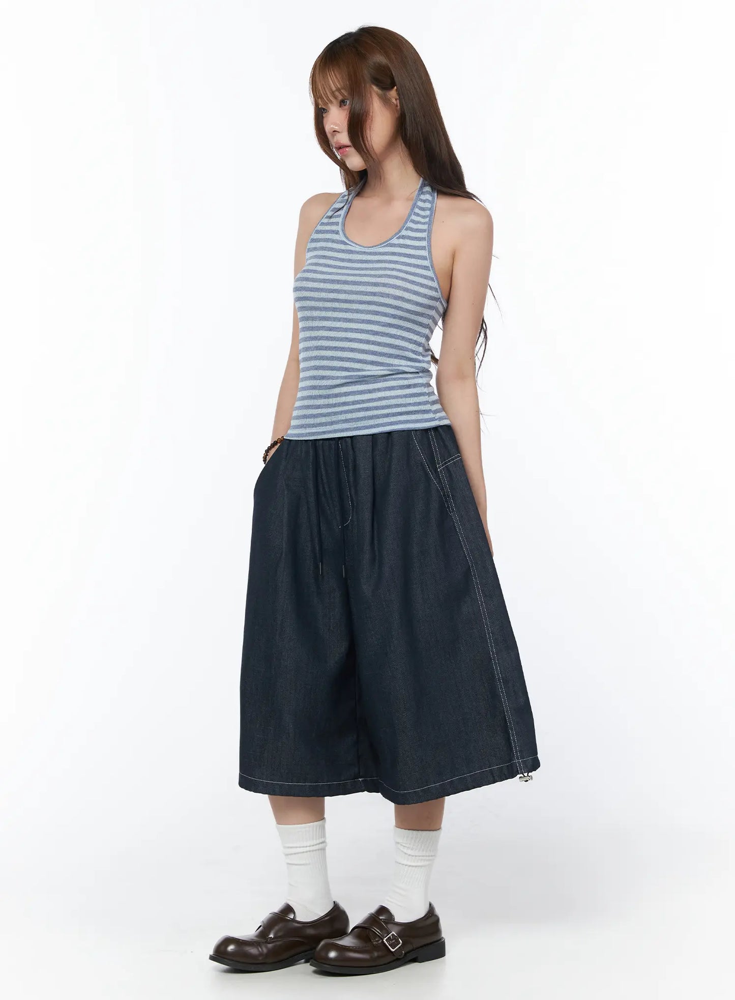 Casual Striped Halter Tank Top CY529
