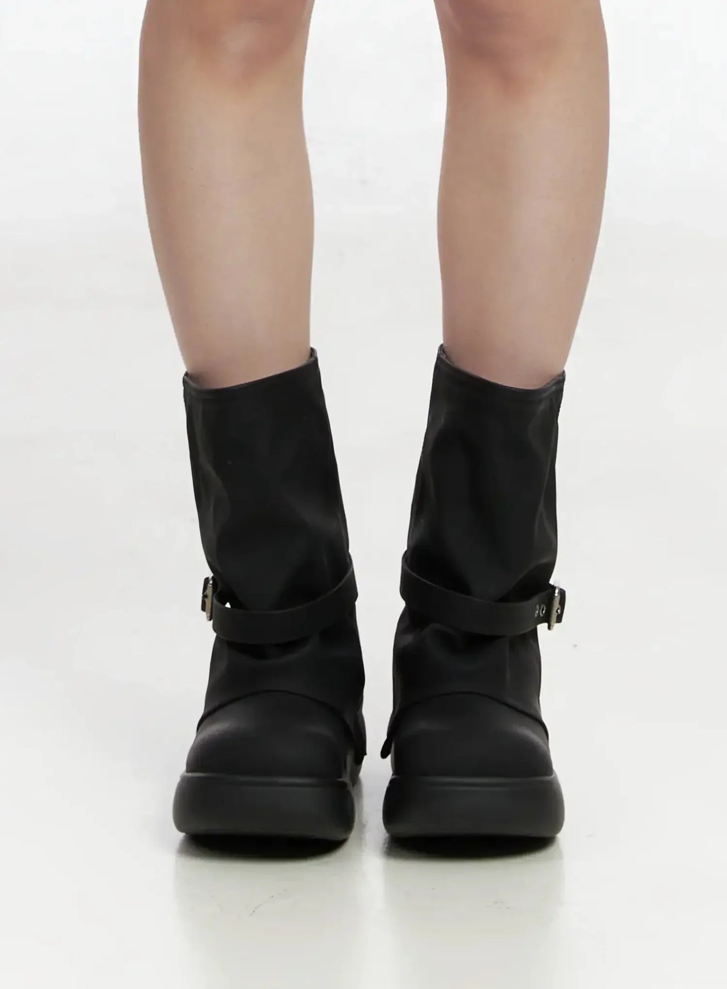 Chunky Platform Mid-Calf Boots IM503