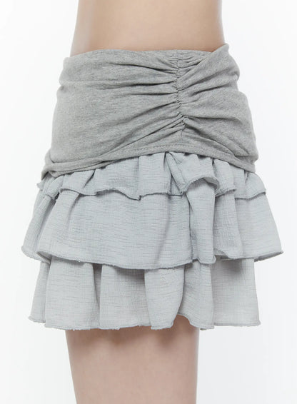 Chic Tiered Ruffle Mini Skirt CU508