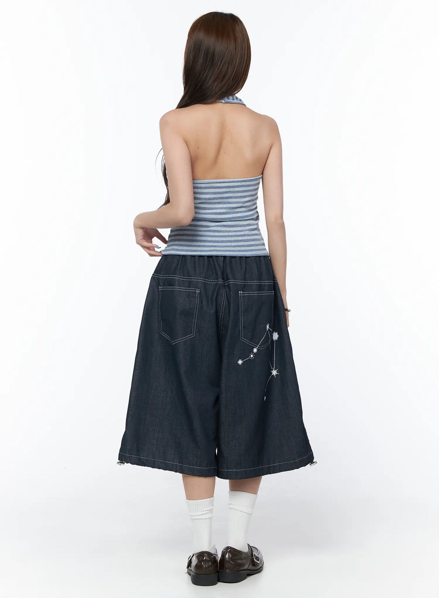 Casual Striped Halter Tank Top CY529