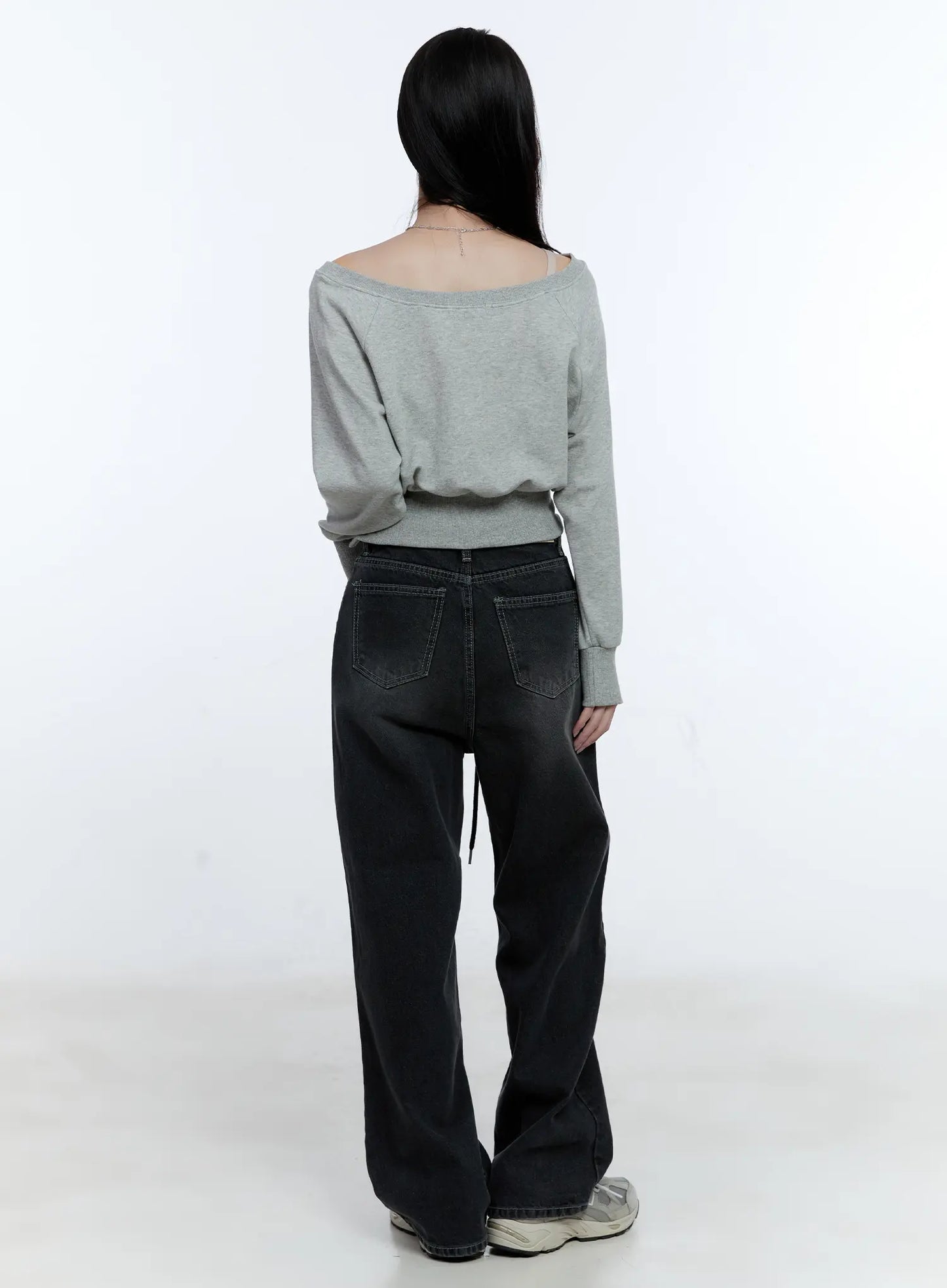 Asymmetric Off-Shoulder Sweatshirt Top CG512