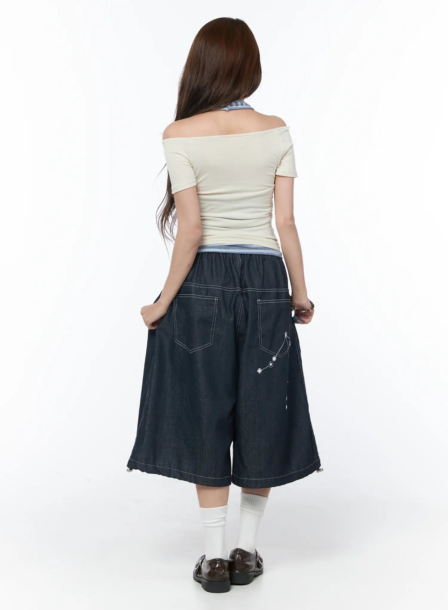 Basic Off-Shoulder Short Sleeve Tee CY529