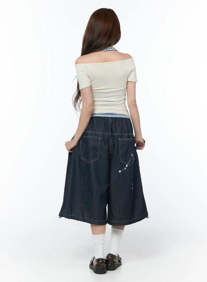 Basic Off-Shoulder Short Sleeve Tee CY529