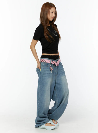 Aela Summer Wide Leg Jeans CY521