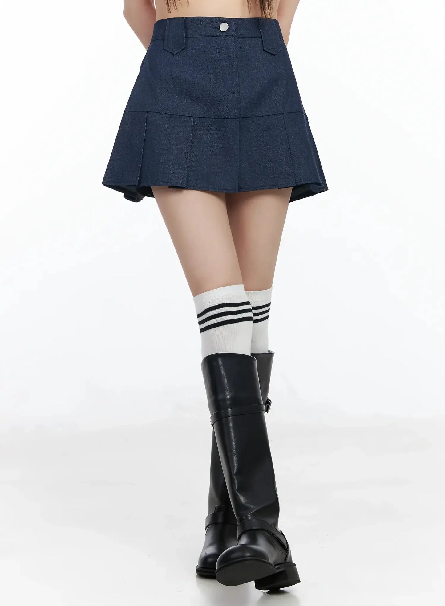 Casual Pleated Mini Skirt IM523