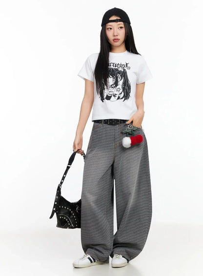 Anime Print Graphic T-Shirt CA513