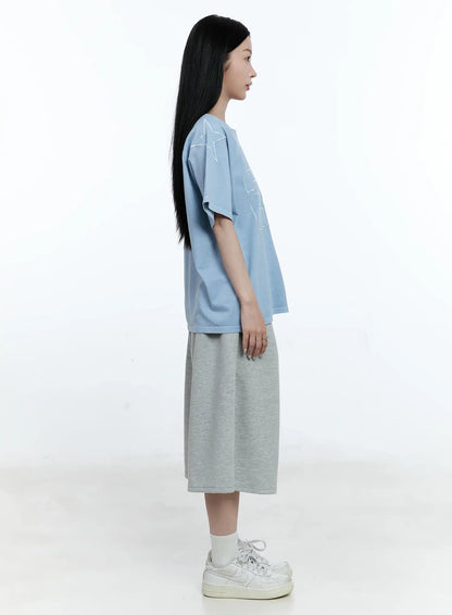 Casual Wide-Leg Bermuda Sweatshorts CG513