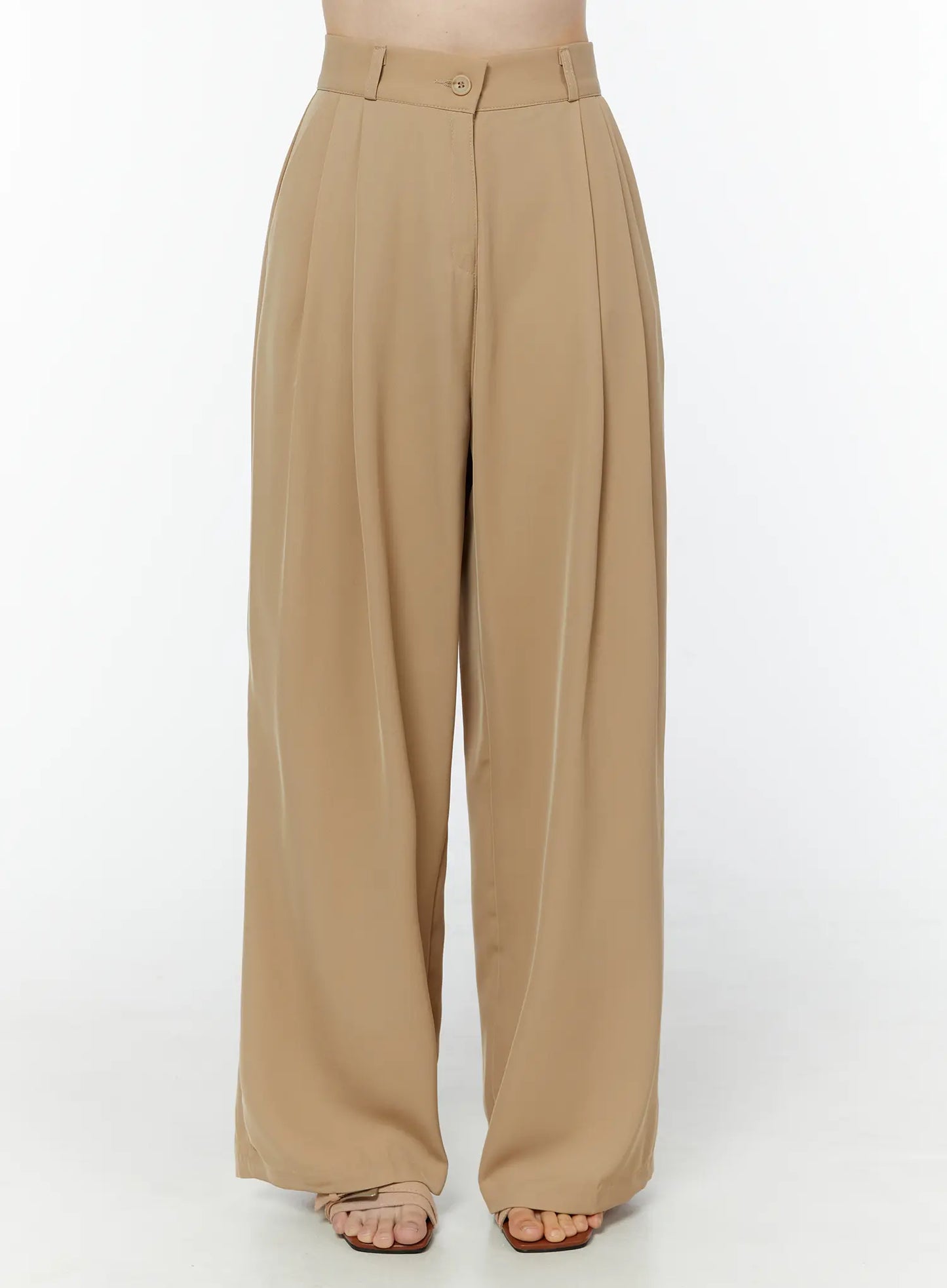 Classic High-Waist Pintuck Slacks IU503