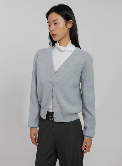 Classic V-Neck Cardigan IJ508