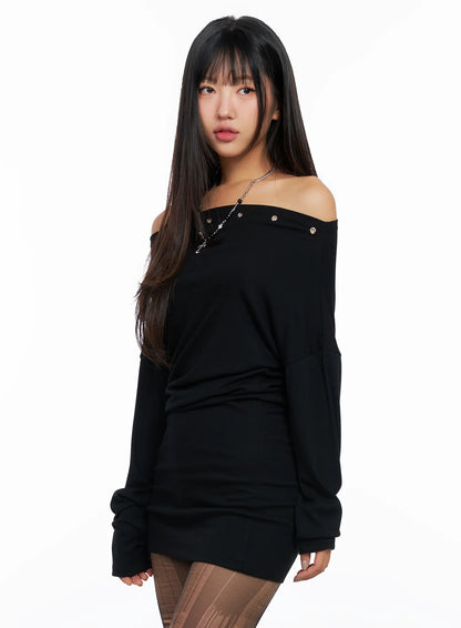 Chic Off-Shoulder Mini Dress CO514