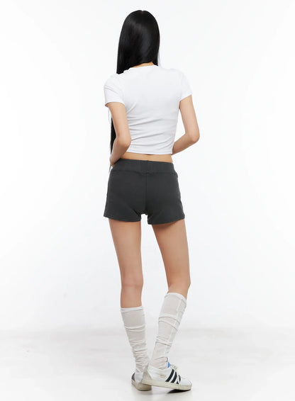 Basic Round Neck Crop Tee CL529